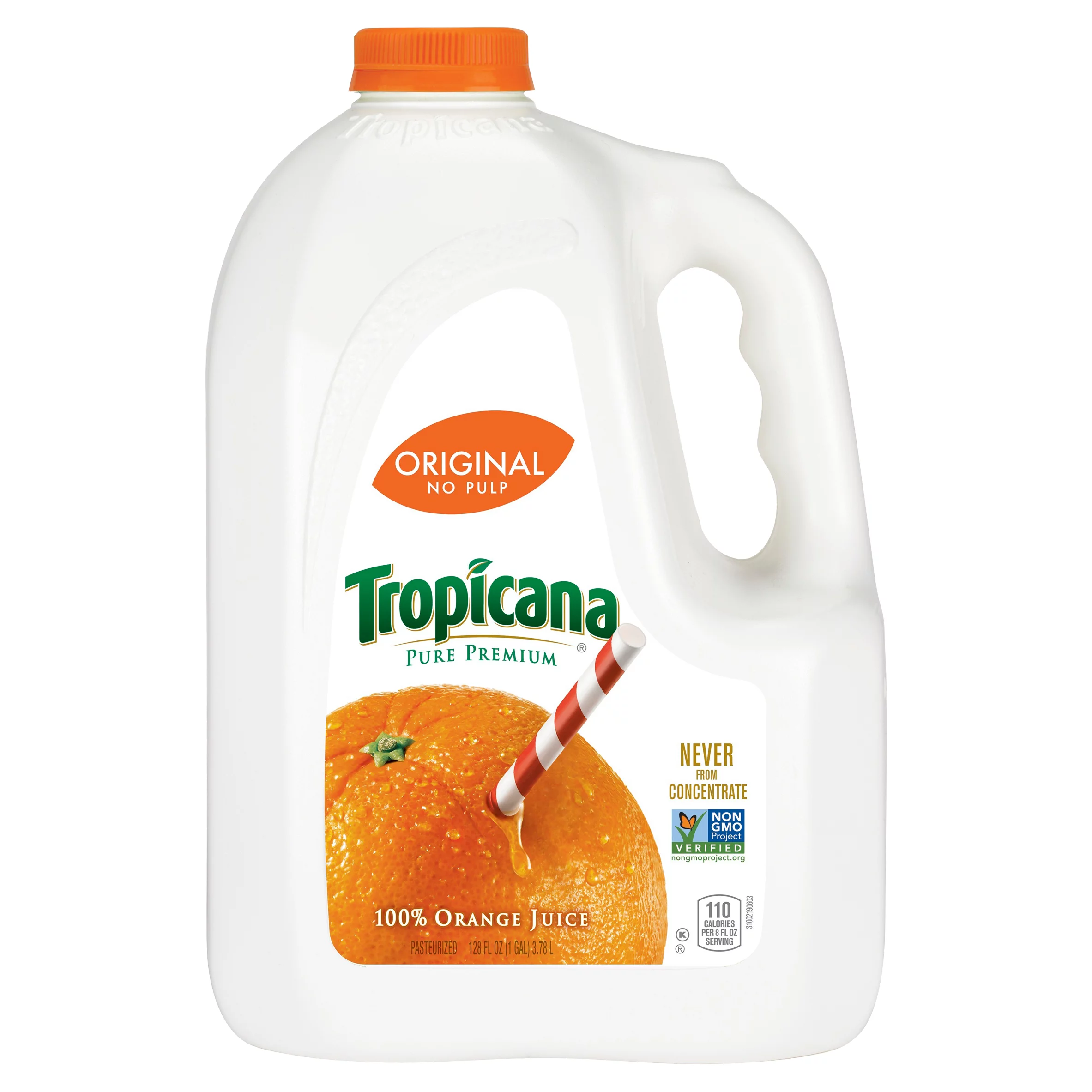 Buy Online Tropicana Pure Premium Orange Juice NJ USA Tropicana Pure Premium 100%25 Orange Juice Original No Pulp 128 Fl Oz Jug.webp